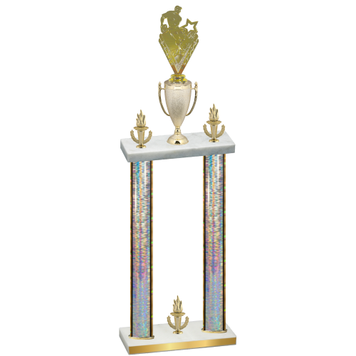 Double Silver Glacier Victory Rugby Trophy