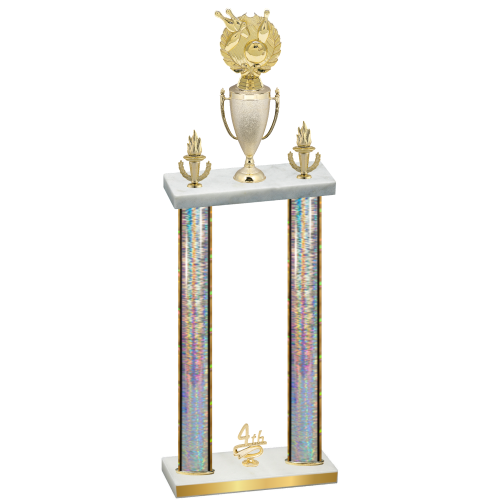 Double Silver Glacier Fourth Place Bowling Trophy