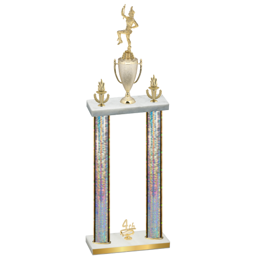 Double Silver Glacier Fourth Place Majorette Trophy