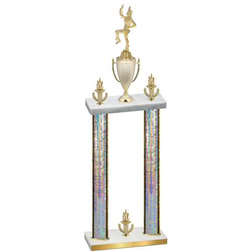 Double Silver Glacier Victory Majorette Trophy
