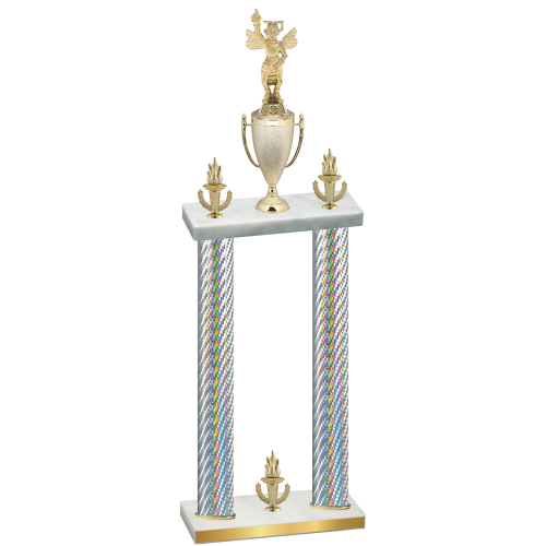Double Silver Carbon Fiber Victory Academics Trophy