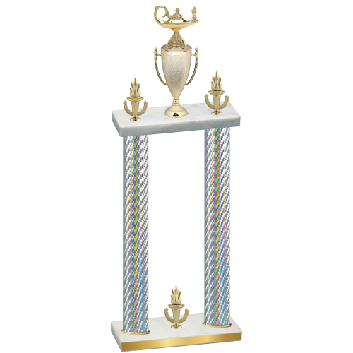 Double Silver Carbon Fiber Victory Academics Trophy
