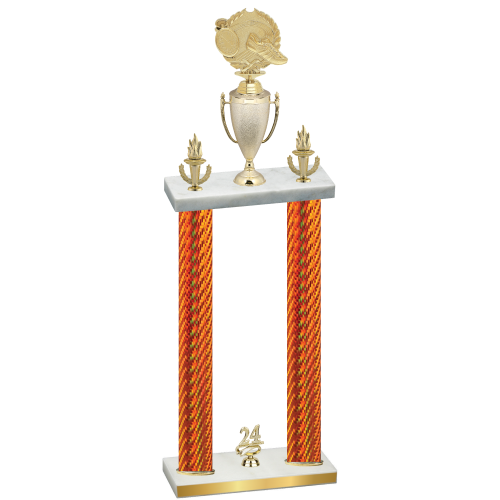 Double Orange Carbon Fiber Year Running Trophy