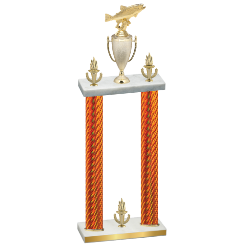 Double Orange Carbon Fiber Victory Fishing Trophy