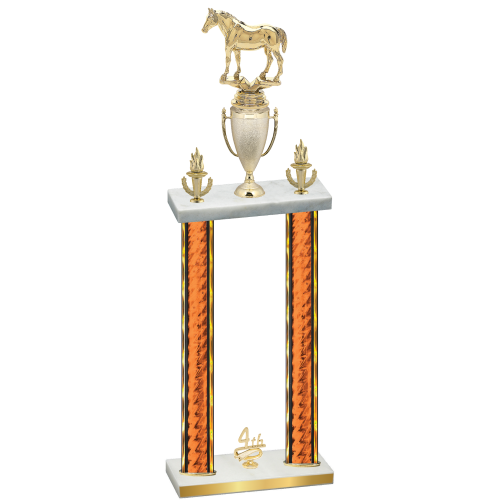 Double Orange Glacier Fourth Place Horses Trophy