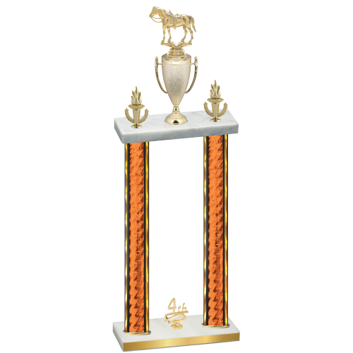 Double Orange Glacier Fourth Place Horses Trophy