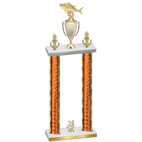 Double Orange Glacier Year Fishing Trophy