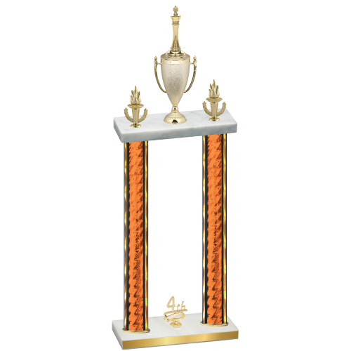 Double Orange Glacier Fourth Place Chess Trophy