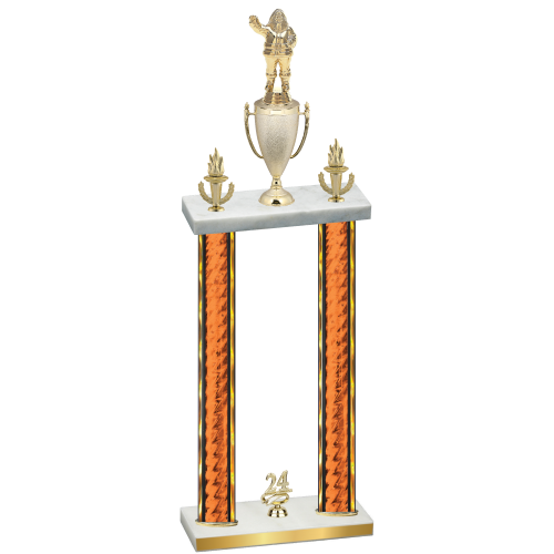 Double Orange Glacier Year Holiday Trophy