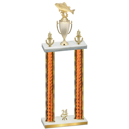 Double Orange Glacier Year Fishing Trophy