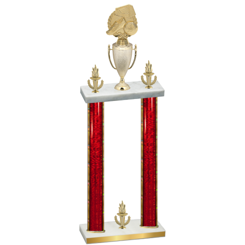 Double Red Glacier Victory Soccer Trophy