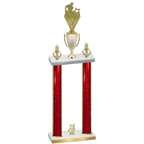 Double Red Glacier Year Rugby Trophy