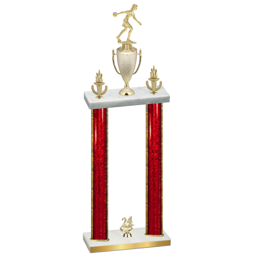Double Red Glacier Year Bowling Trophy