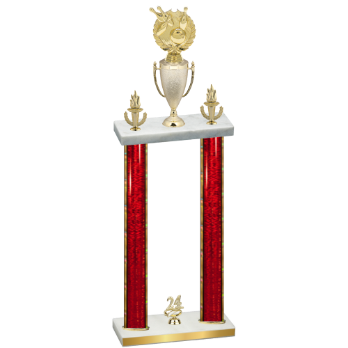 Double Red Glacier Year Bowling Trophy