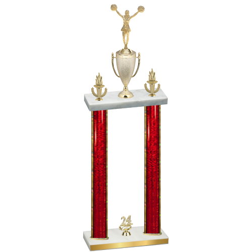 Double Red Glacier Year Cheerleading Trophy