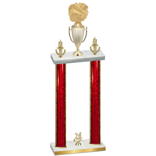 Double Red Glacier Year Cheerleading Trophy