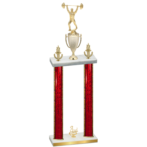 Double Red Glacier Third Place Weights Trophy