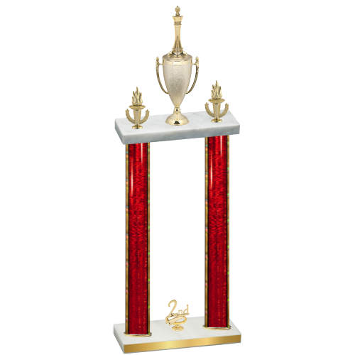 Double Red Glacier Second Place Chess Trophy