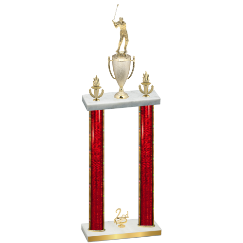 Double Red Glacier Second Place Golf Trophy