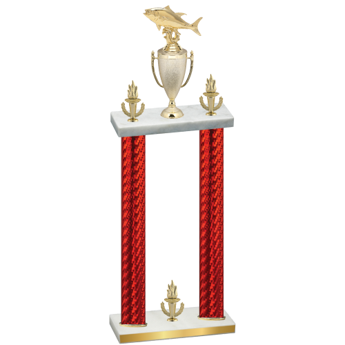Double Red Carbon Fiber Victory Fishing Trophy