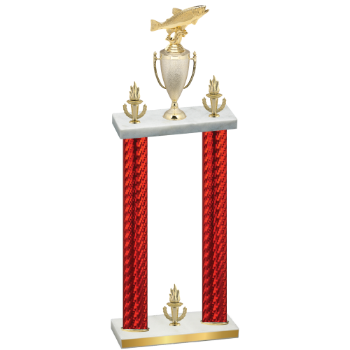 Double Red Carbon Fiber Victory Fishing Trophy