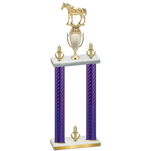 Double Purple Carbon Fiber Victory Horses Trophy