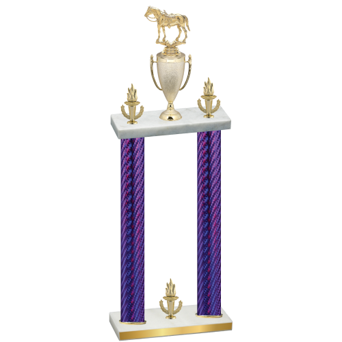 Double Purple Carbon Fiber Victory Horses Trophy