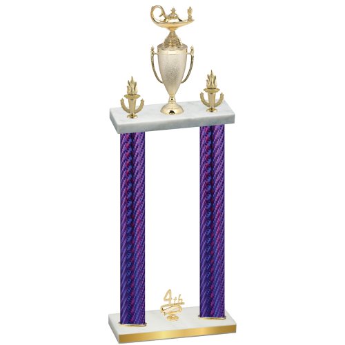 Double Purple Carbon Fiber Fourth Place Academics Trophy