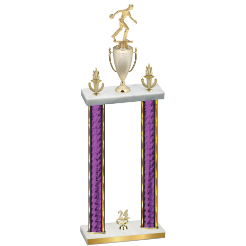 Double Purple Glacier Year Bowling Trophy