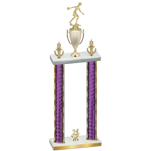 Double Purple Glacier Year Bowling Trophy