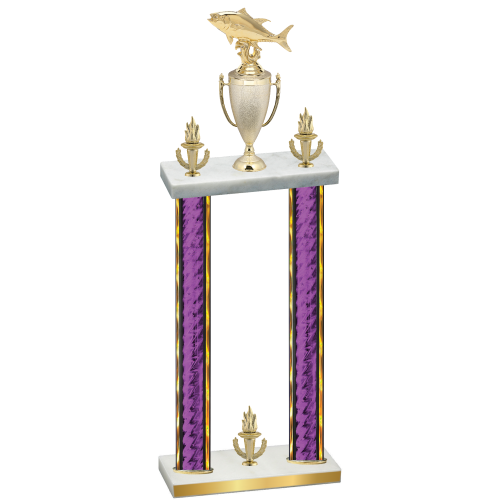 Double Purple Glacier Victory Fishing Trophy