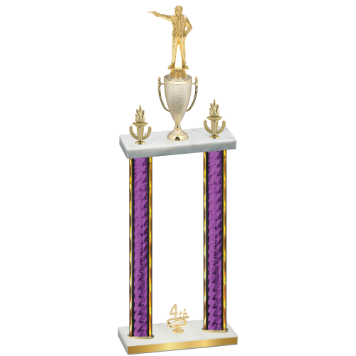 Double Purple Glacier Fourth Place Shooter Trophy