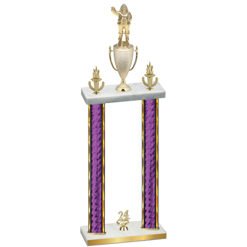 Double Purple Glacier Year Holiday Trophy
