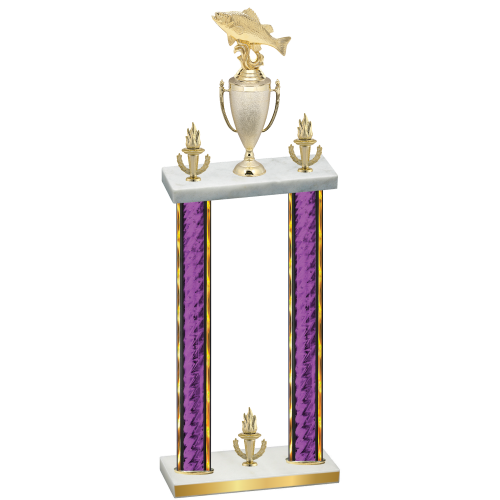 Double Purple Glacier Victory Fishing Trophy