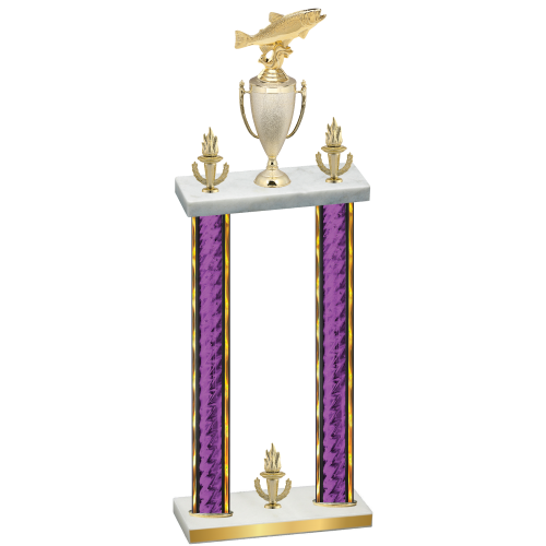 Double Purple Glacier Victory Fishing Trophy