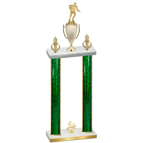Double Green Glacier Fourth Place Rugby Trophy