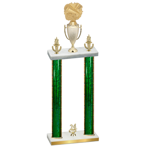 Double Green Glacier Year Cheerleading Trophy