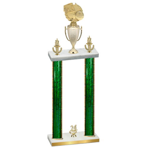 Double Green Glacier Year Basketball Trophy