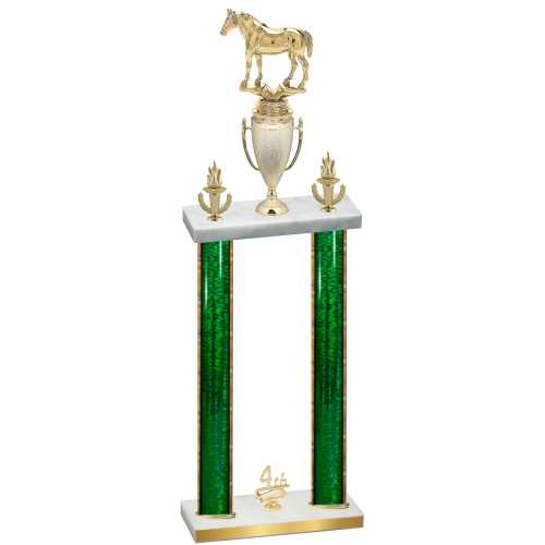 Double Green Glacier Fourth Place Horses Trophy