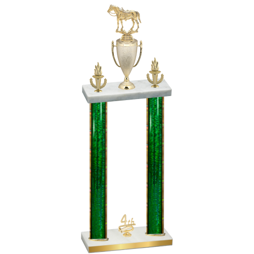 Double Green Glacier Fourth Place Horses Trophy