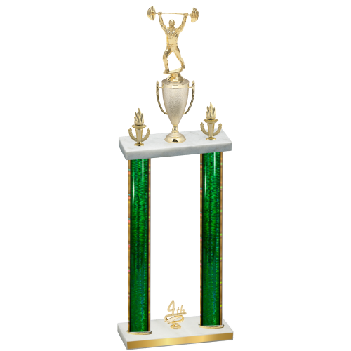 Double Green Glacier Fourth Place Weights Trophy