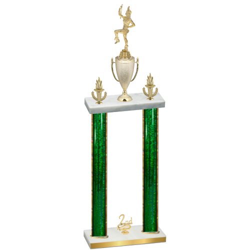 Double Green Glacier Second Place Majorette Trophy