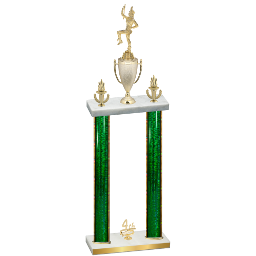 Double Green Glacier Fourth Place Majorette Trophy