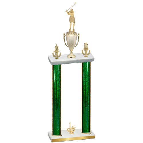 Double Green Glacier First Place Golf Trophy