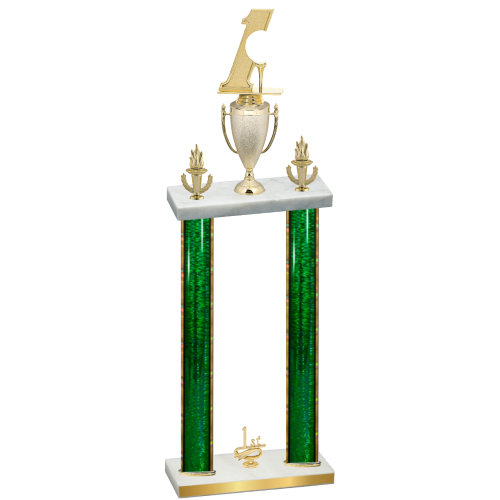 Double Green Glacier First Place Golf Trophy