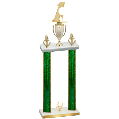 Double Green Glacier Third Place Golf Trophy