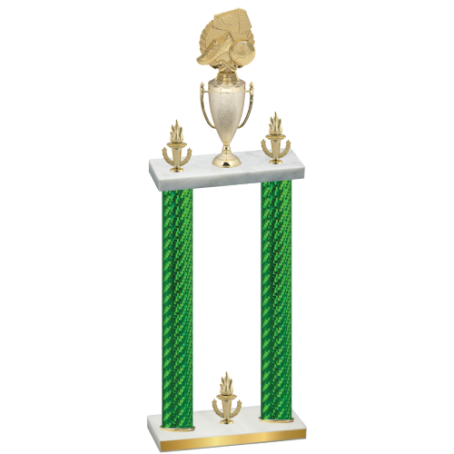 Double Green Carbon Fiber Victory Soccer Trophy