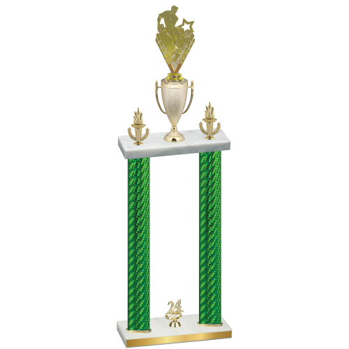 Double Green Carbon Fiber Year Rugby Trophy
