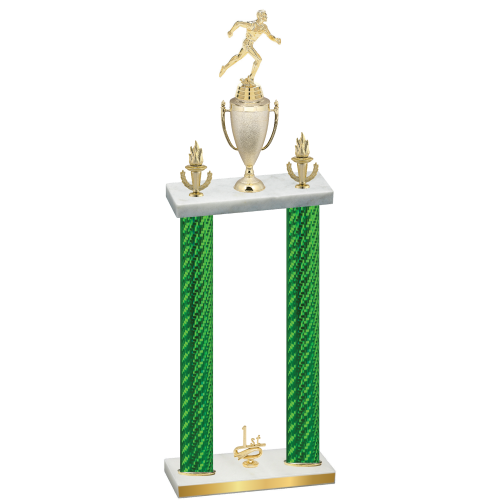 Double Green Carbon Fiber First Place Running Trophy