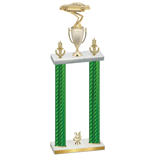 Double Green Carbon Fiber Year Cars Trophy